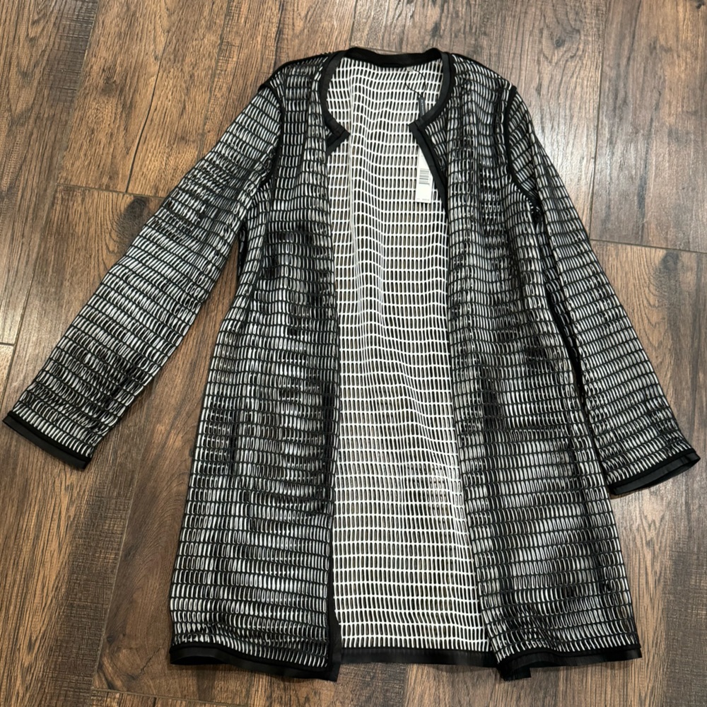 NWT Elie Tahari Reversible Leather Coat Size M